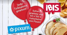 IBIS: 10€ Sofortgewinn kassieren & 60 x je einen 100€ Pixum Gutschein zu gewinnen!