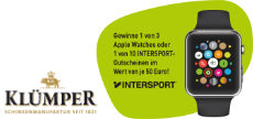 Klümper: 3 x eine Apple Watch oder 10 x 50 € INTERSPORT-Gutscheine