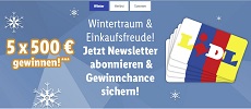 Lidl: 5 x 500 € Einkaufsgutschein zu gewinnen