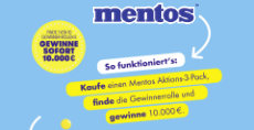 mentos: 10 x 10.000 € Bargeld werden verlost