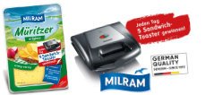 Milram: täglich einen von 5 Severin Sandwich-Toastern gewinnen Milram: täglich einen von 5 Severin Sandwich-Toastern gewinnen