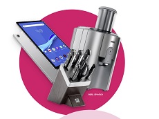 Pink Lady & Netto: 15 x Tablet, 10 x Messerblock, 10 x Entsafter