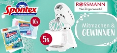 Rossmann: 5 x SMEG Küchenmaschinen & 10 x Spontex Produktpakete werden verlost!