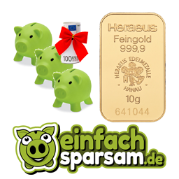 Goldbarren Gewinnspiel von Einfach-Sparsam.de