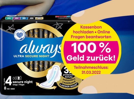 Always Binden für die Nacht gratis teste Always Binden für die Nacht gratis teste
