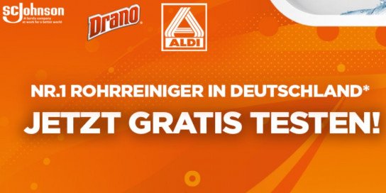 Drano Power-Gel gratis testen Drano Power-Gel gratis testen