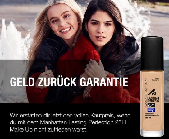 Manhattan Lasting Perfection 25H Make Up: unzufrieden oder Geld zurück Manhattan Lasting Perfection 25H Make Up: unzufrieden oder Geld zurück