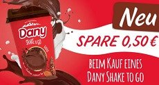 Dany Shake To Go Kakao mit 0,50 € Cashback Dany Shake To Go Kakao mit 0,50 € Cashback