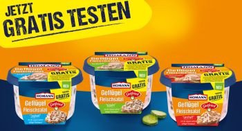 HOMANN Gutfried Geflügel Fleischsalat gratis testen HOMANN Gutfried Geflügel Fleischsalat gratis testen