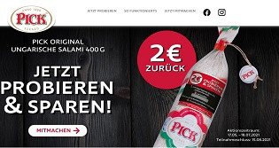 PICK Original Ungarische Salami 400 g mit 2 € Cashback PICK Original Ungarische Salami 400 g mit 2 € Cashback