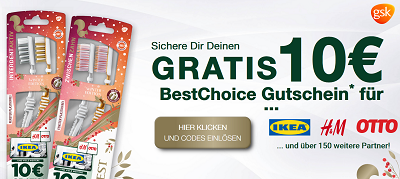 Dr. Best: 2 Aktionsprodukte kaufen, 10 € BestChoice Gutschein erhalten Dr. Best: 2 Aktionsprodukte kaufen, 10 € BestChoice Gutschein erhalten