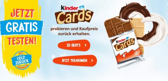 Kinder Cards gratis testen Kinder Cards gratis testen