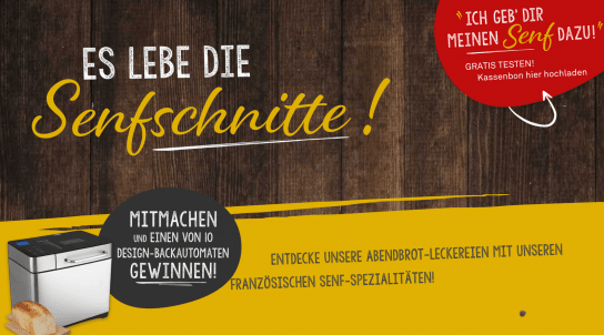 Maille 2 Senf Produkte kaufen & 50 % Cashback erhalten Maille 2 Senf Produkte kaufen & 50 % Cashback erhalten