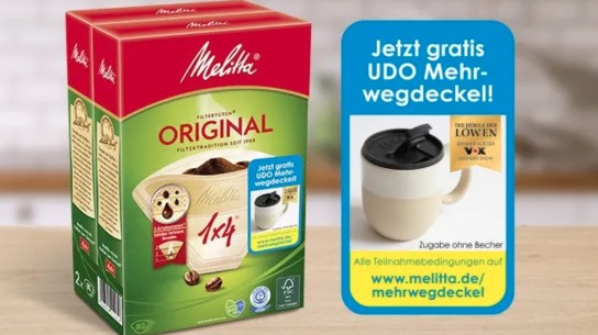Melitta: Gratis Mehrwegdeckel beim Kauf von Melitta Filtertüten