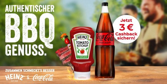 Heinz & Coca Cola Produkte mit 3 € Cashback