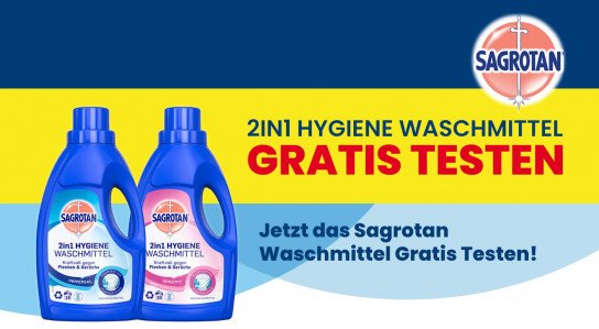 Sagrotan 2in1 Hygiene Waschmittel gratis testen