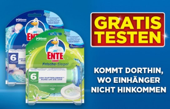 WC-Ente Frische-Siegel & Halter gratis testen