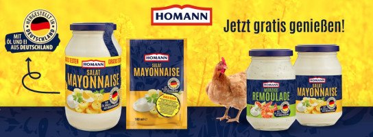HOMANN Salat-Mayonnaise und die Würzige Remoulade gratis testen