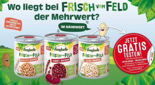 Bonduelle Frisch vom Feld gratis testen