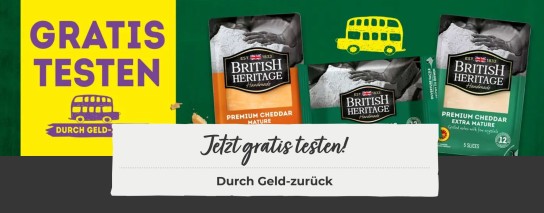 British Heritage Premium Cheddar gratis testen
