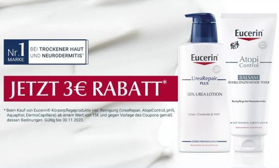 Eucerin Sonne mit 3,00 € Sofortrabatt