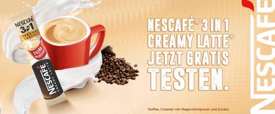 Nescafé 3in1 CREAMY LATTE mit 50 % Cashback