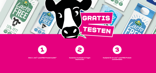 Arla LactoFree Produkte gratis testen
