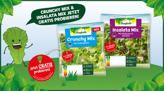 Bonduelle Crunchy oder Insalata Mix gratis testen