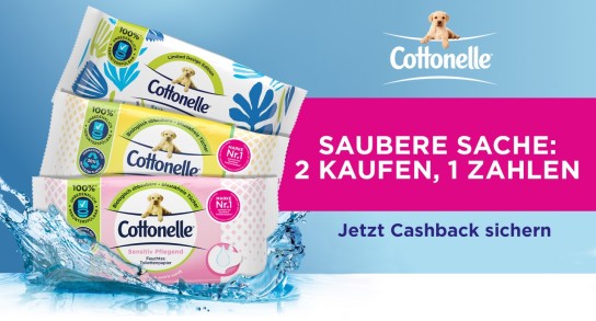 Cottonelle feuchtes Toilettenpapier gratis testen (2 für 1 Aktion)
