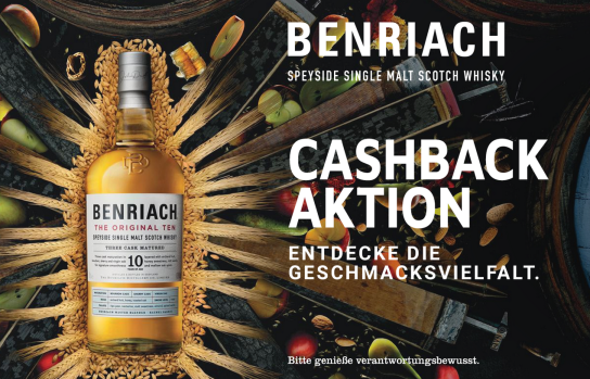 Benriach Whisky (auch Geschenkset) mit 4 € Cashback