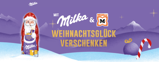 Müller: Milka Produkte kaufen - 3 € Müller Gutschein gratis