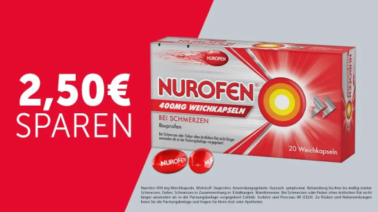Nurofen Weichkapseln mit 2,50 € Sofortrabatt