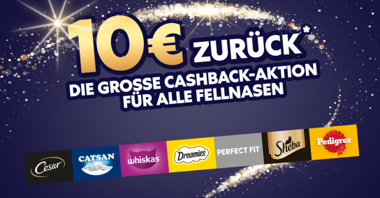 SHEBA, WHISKAS, PEDIGREE, PERFECT FIT, CESAR, DREAMIES & CATSAN mit 10 Euro Rabatt