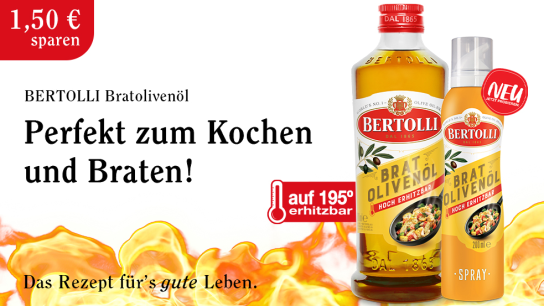 Bertolli Bratolivenöl / Bratolivenölspray mit 1,50 € Cashback