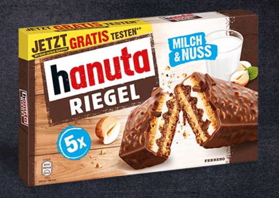 hanuta Riegel gratis testen (100% Cashback)