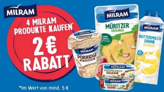MILRAM Sortiment mit 2,00 € Sofortrabatt