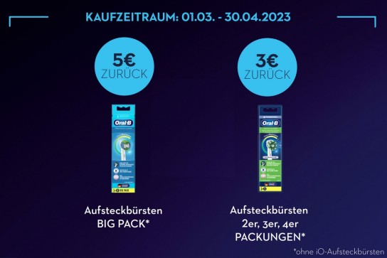 Oral-b mit 3-5 € Cashback