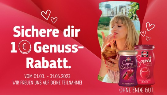 Schwartau Samt mit 1,00 € Cashback