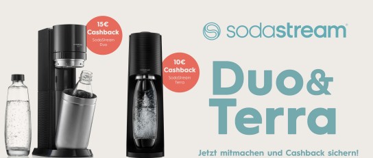 Sodastream Duo & Terra mit 10-15 € Cashback