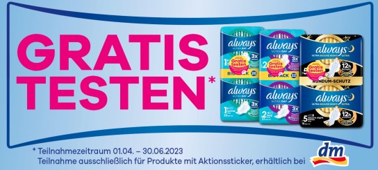 Always Ultra Binden gratis testen