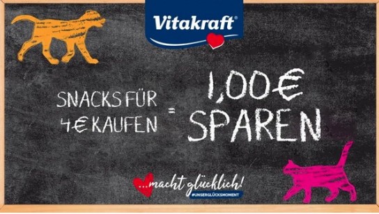 Vitakraft Hunde- & Katzensnacks mit 1,00 € Sofortrabatt