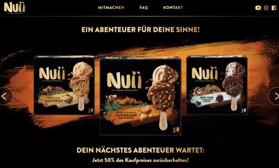 Nuii Eis mit 50 % Cashback