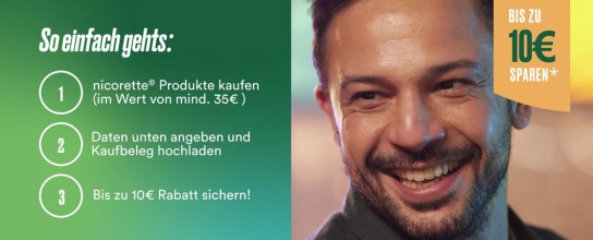 nicorette mit 5 oder 10 € Cashback