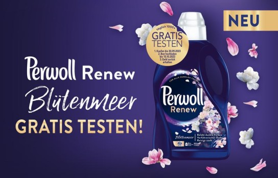 Perwoll Renew Blütenmeer gratis testen