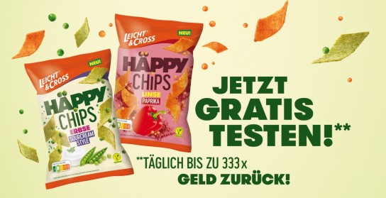 LEICHT&CROSS HÄPPY CHIPS gratis testen (100 % Cashback)