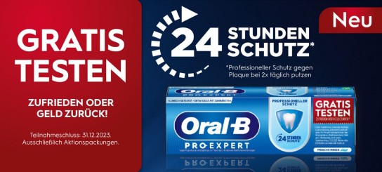 Oral-B Pro Expert Zahncremes gratis testen