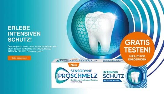Sensodyne ProSchmelz Intensiv Schutz Zahnpasta gratis testen