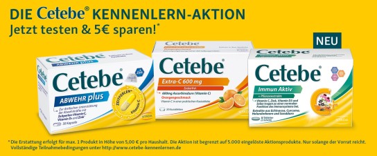 Cetebe mit 5 € Cashback