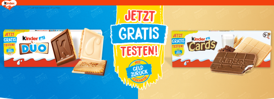 Kinder Cards und/oder Kinder Duo gratis testen