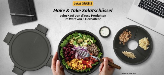 d'aucy Make & Take Salatschüssel gratis